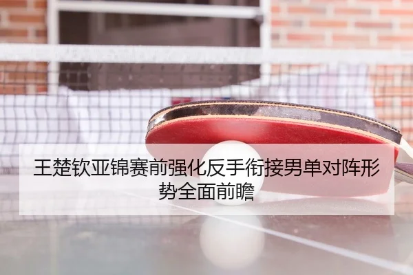 王楚钦亚锦赛前强化反手衔接男单对阵形势全面前瞻